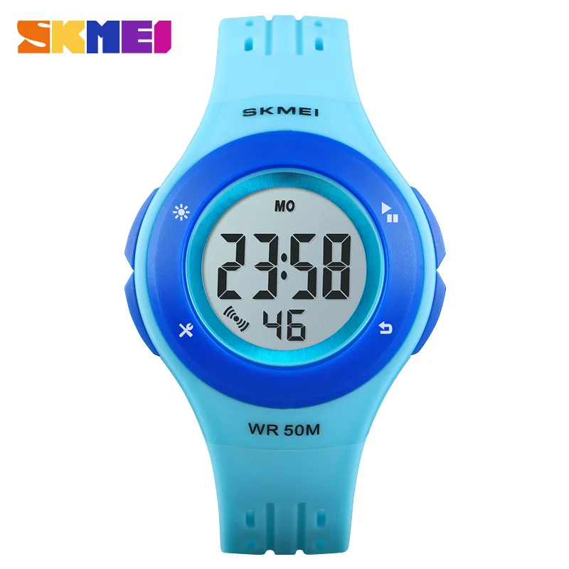 SKMEI Simple Children LED Digital Watch 5Bar Waterproof Kids Sport Watches For Boys Girls Wristwatch Montre pour enfants Clock