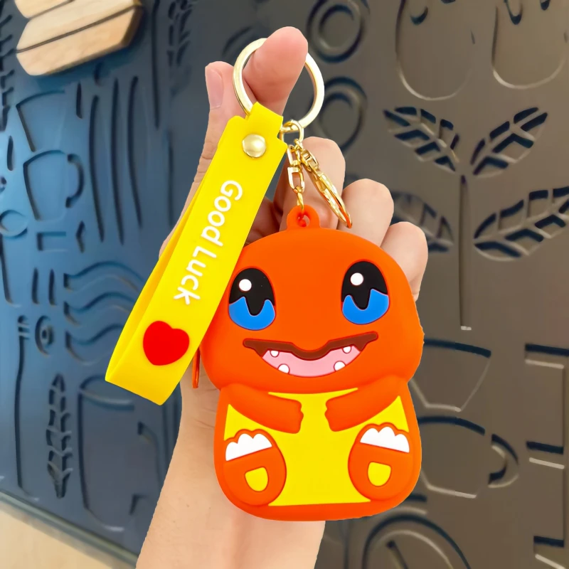 Anime Pokémon Pikachu Squirtle Eevee Psyduck Charmander Bulbasaur Coin Purse Cute Bag Key Chain Pendant Coin Purse Gift - view 4