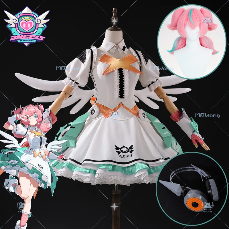 

Angels of Delusion Aria Cosplay Costume Wig Shoes Game Zenless Zone Zero Aria Outfit For Hallowmas Party Adult Women Role Play
