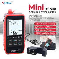 NF-908 Handheld Mini Optical Power Meter VFL OPM Fiber Optical Cable Tester -60~+8dbm SC/FC/ST Universal Port Support lighting