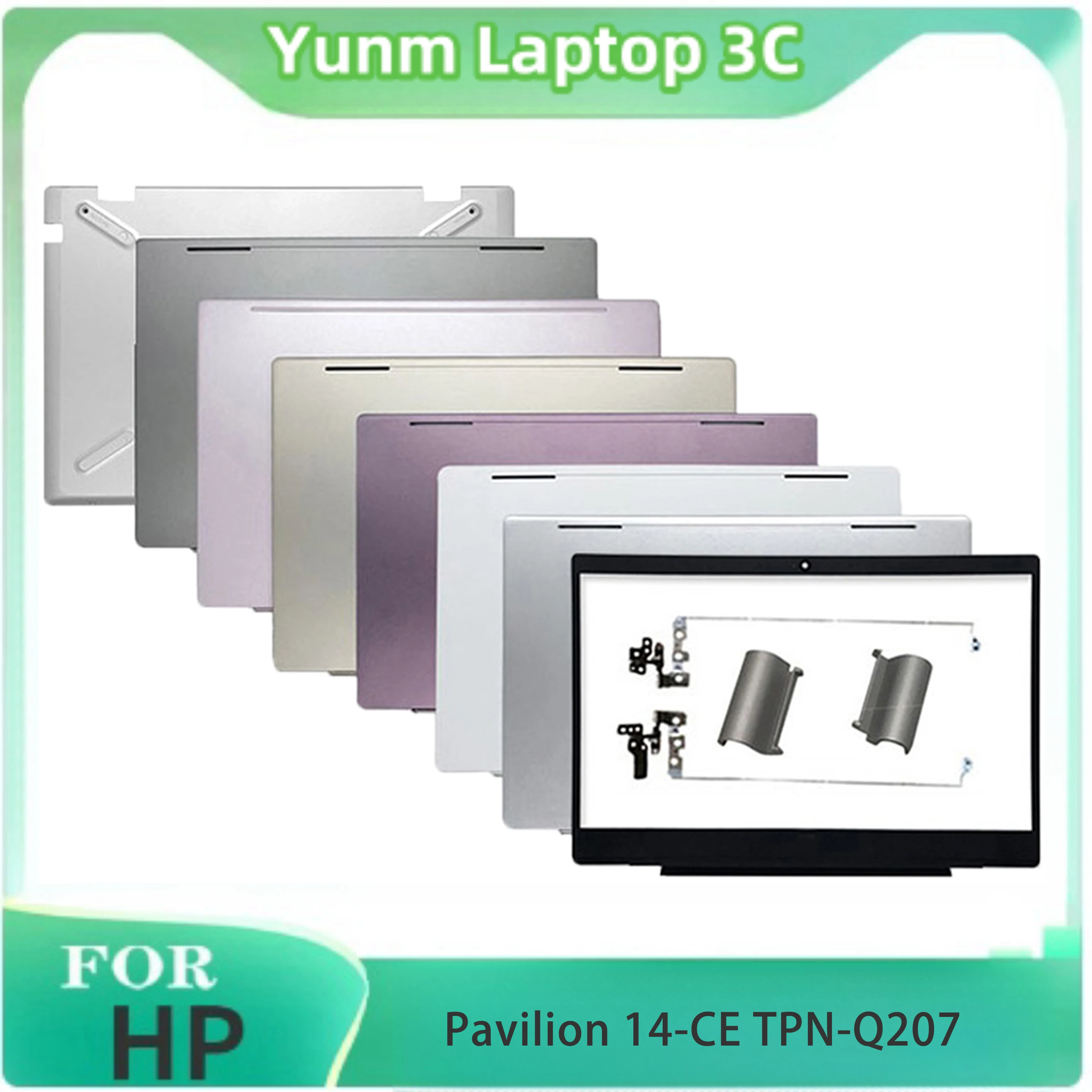 

NEW Laptop Case For HP Pavilion 14-CE TPN-Q207 LCD Back Cover Front Bezel Palmrest Bottom Case Hinges Cover Top Upper Lid