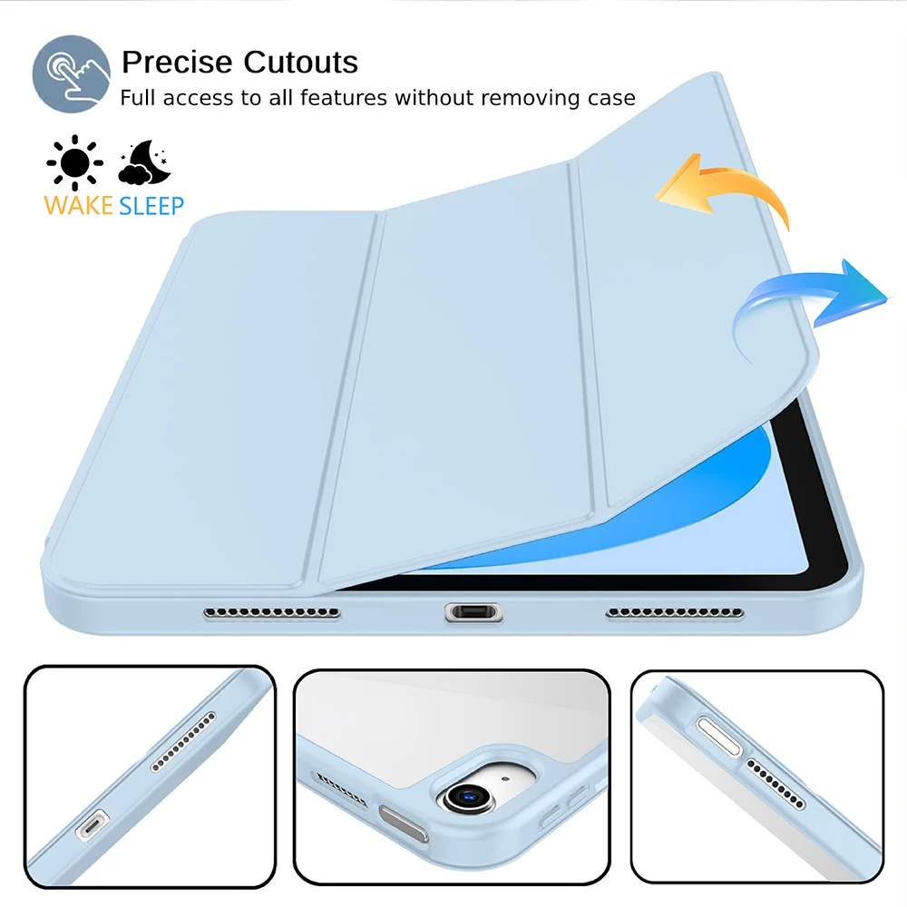 Solid Color Acrylic Tablet Case for Case for iPad 9th / 8th / 7th Generation 10.2 inch (2021/2020/2019 Released), With pen slot