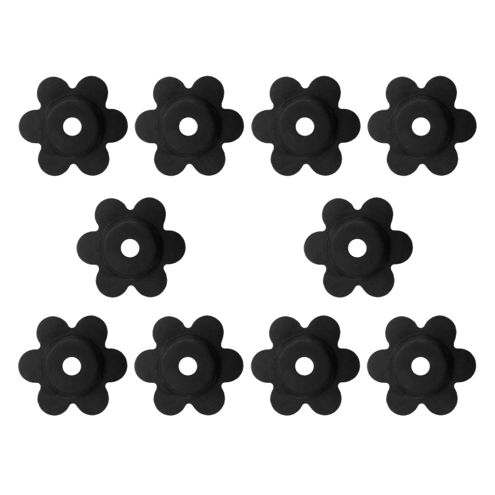 

10Pcs Garden Flag Rubber Stoppers Plum Flower Style Outdoor Pole Clips Windproof Stable Holder for Yard Flags Garden Decoration
