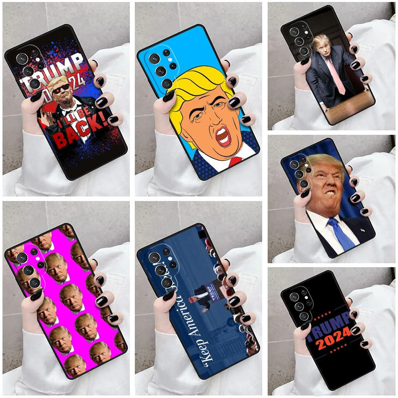 Phone Case For Samsung Galaxy S24 S23 S21fe S22 Ultra Plus Note 10 20 S8 S9 S10 Cover Usa Republican President Donald Trump