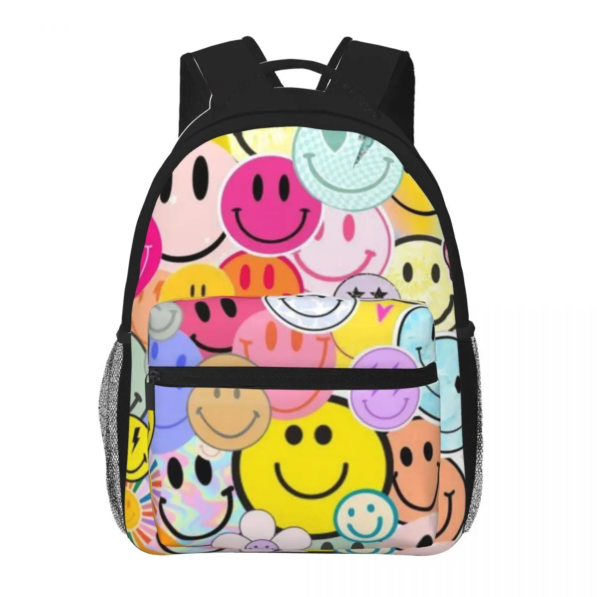 Smiling Face Versatile Backpack Large Capacity Waterproof Backpack Washable Computer Bag Unise