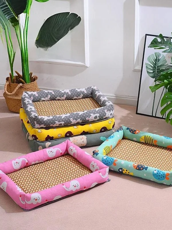 

Summer Cool Mat Dog Bed Bed Pet Supplies Four Seasons Universal Medium Size Non-Slip Bot Cosite Material Pet Mat