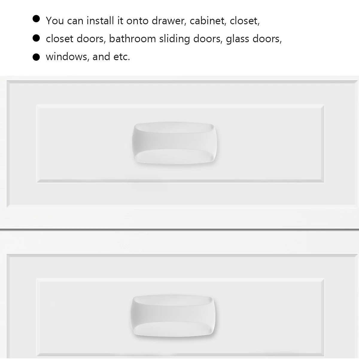 

6 Pcs Adhesive Door Handles Punch Free Installation ABS Material Hidden Design Window Open Handles Cabinet Pulls