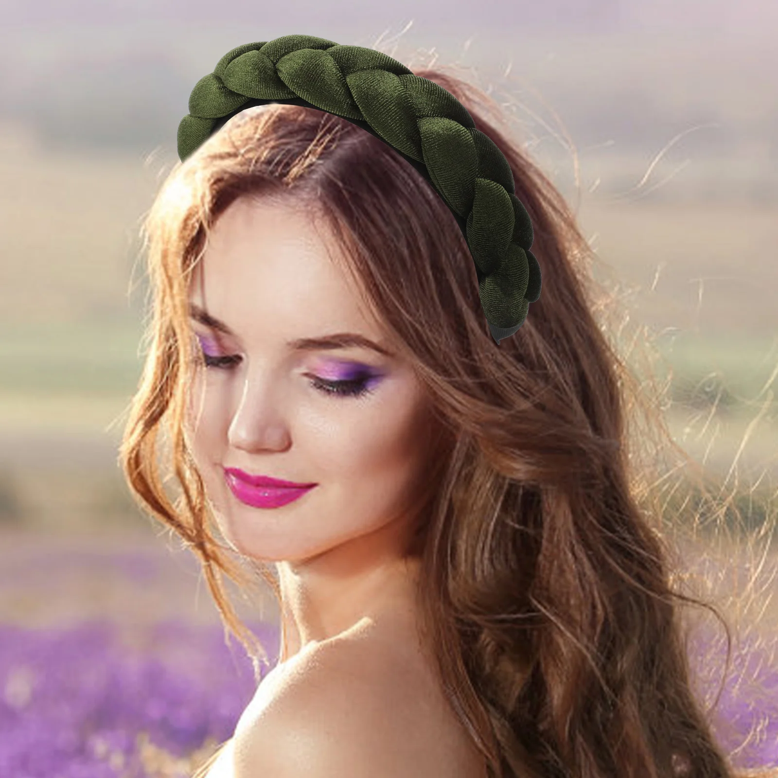 Girls Headband Braid Hair Accessories for Decorative Headbands Wide Scarf Spa Women Green Hoop Miss Bandana