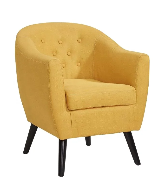 

Sofa Set Wooden Frame Coffee Shop Chair Fabric Single Living Room Sofa Chair