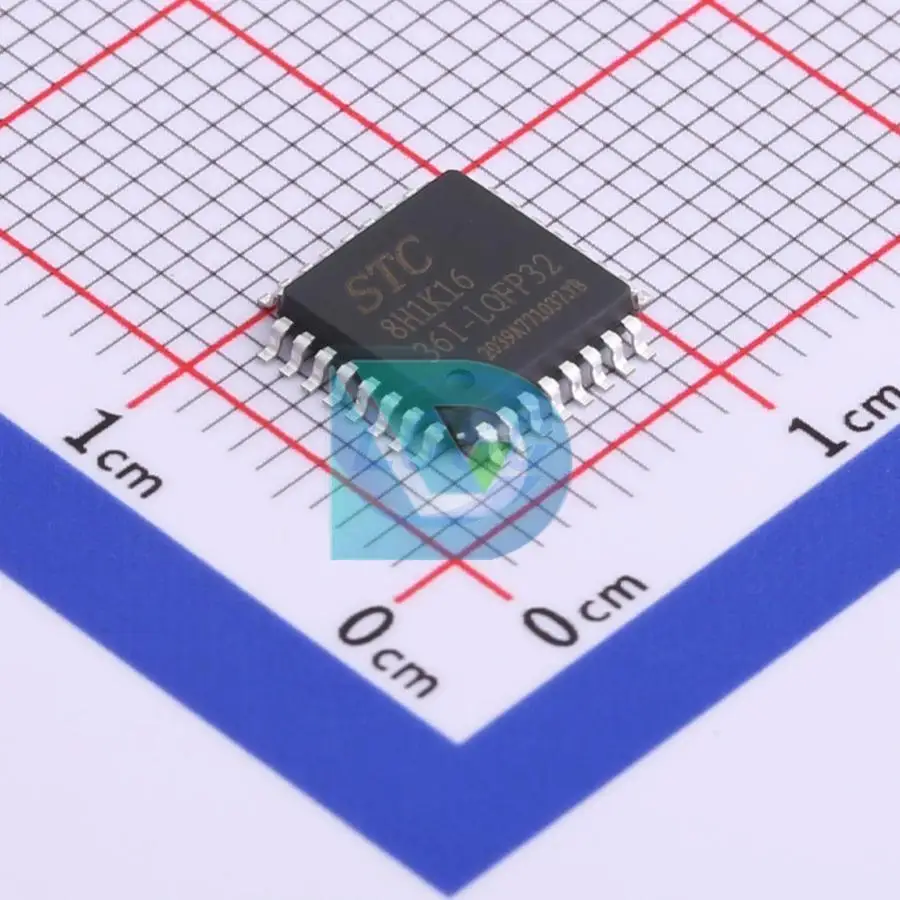 STC8H1K16-36I-LQFP32 Chip, 16KB, 51Series Flash, LQFP-32 7x7, MCU, MPU, SOC, novo, original