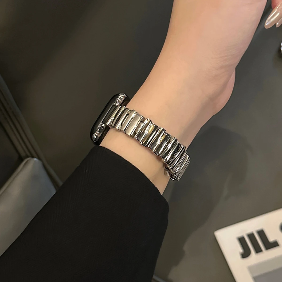 حزام معدني لساعة أبل 10 الترا 42 مللي متر 9 8 7 الفرقة 46 مللي متر 45 مللي متر 41 مللي متر النساء حزام سوار iWatch سلسلة 6 SE 40/44/49 مللي متر حزام الساعات