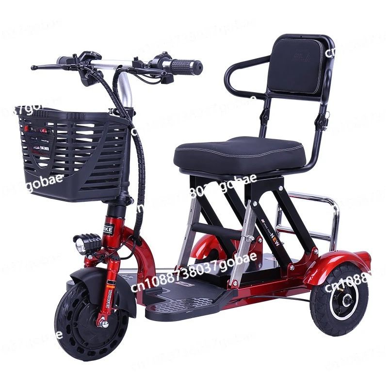 

Small Size Folding Elderly Travel Leisure Portable Electric Lithium Battery Tricycle