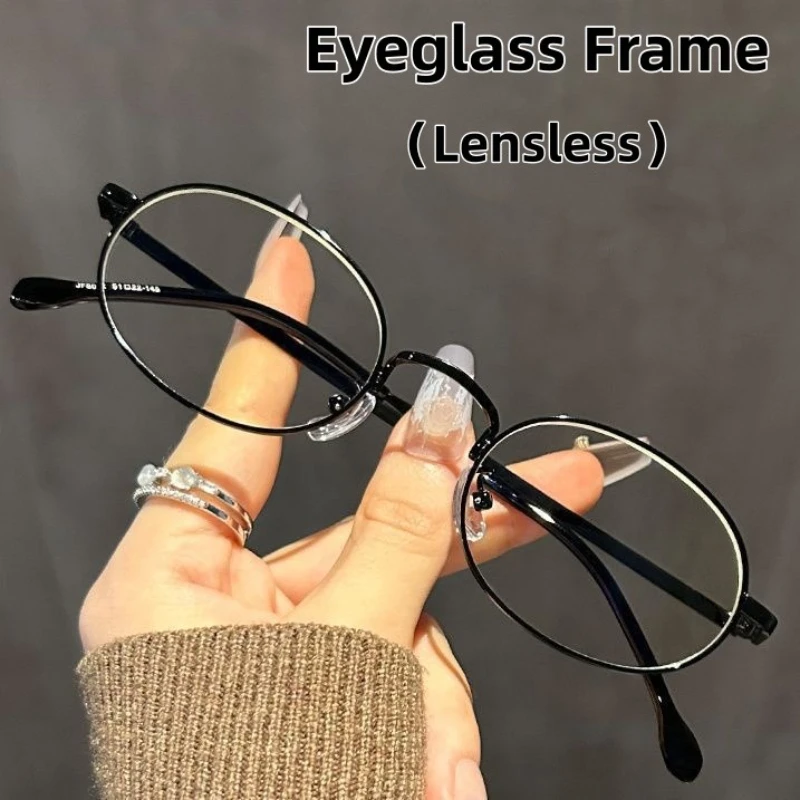 

New Fashionable Ultra Light Oval Gold Wire Eyeglass Frame Ladies' Elegant Retro Metal Small Frame Comfortable Eyeglass Frame