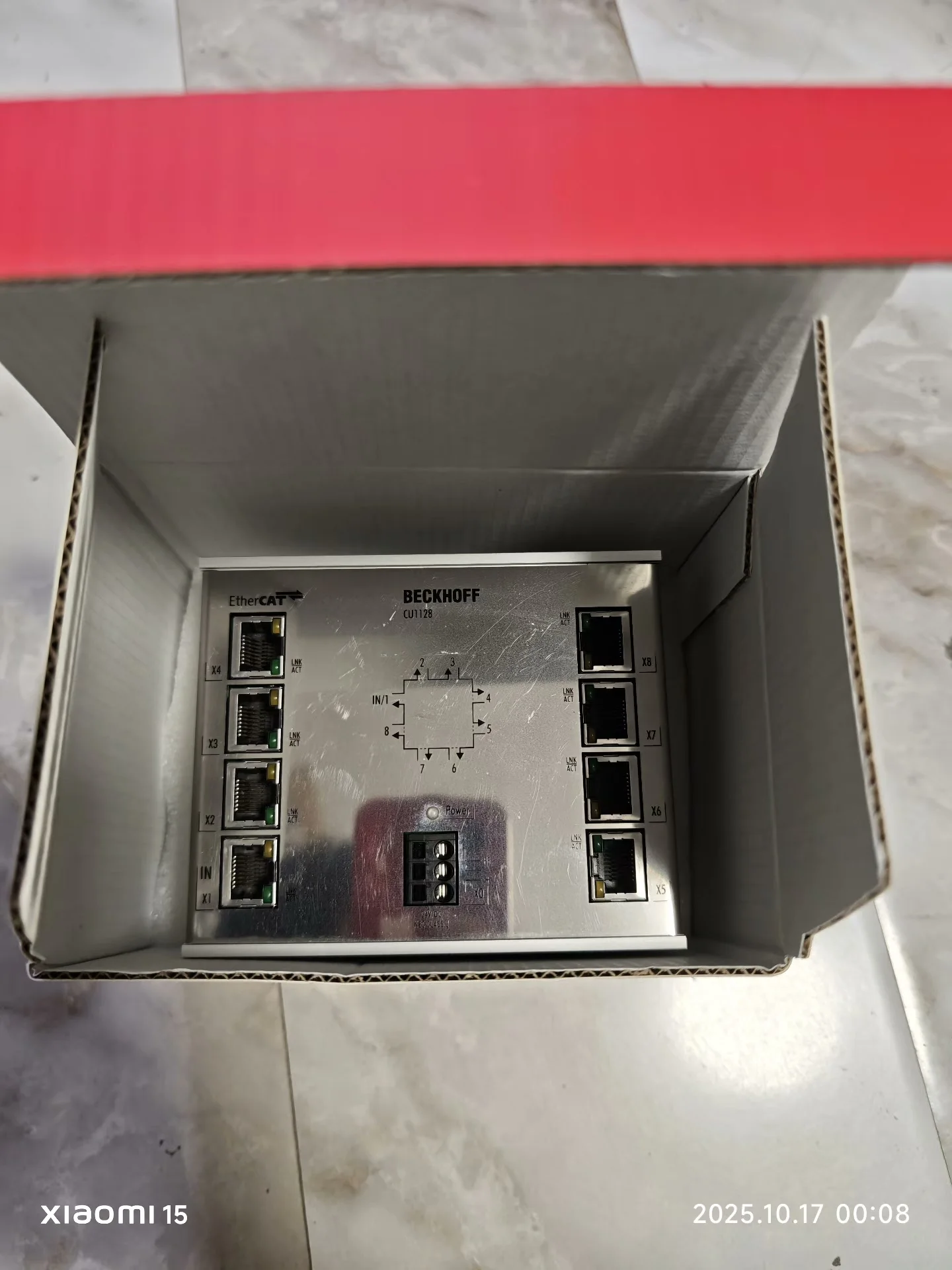 Beckhoff CU1128 EtherCAT splitter,