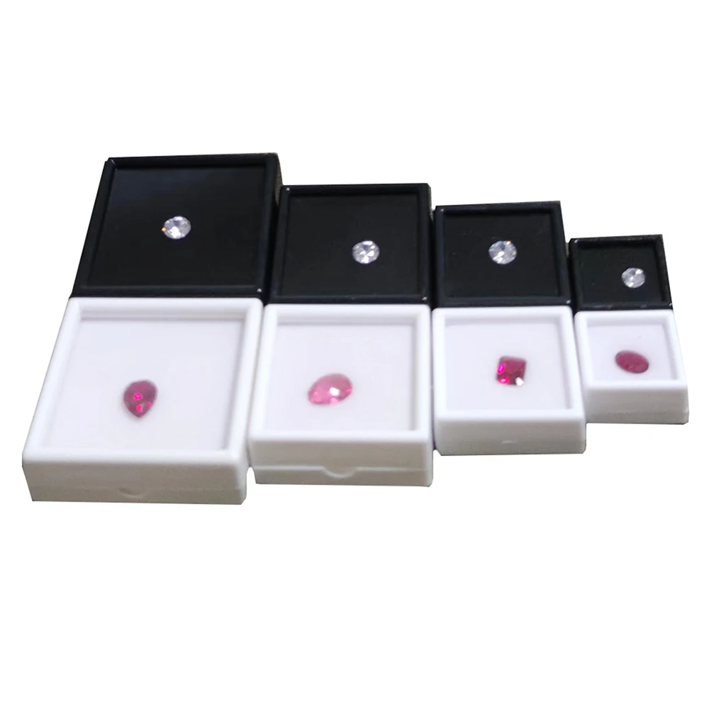 Square Gemstone Jewelry Display Box Loose Diamond Packaging Case Earring Bead Pendant Holder Gem Storage Container 1Pc