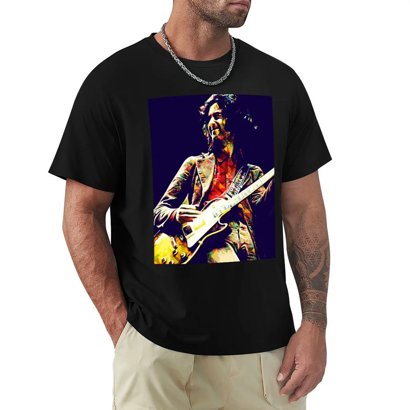 

Jimmy Page T-Shirt quick drying Short sleeve tee black t-shirts for men