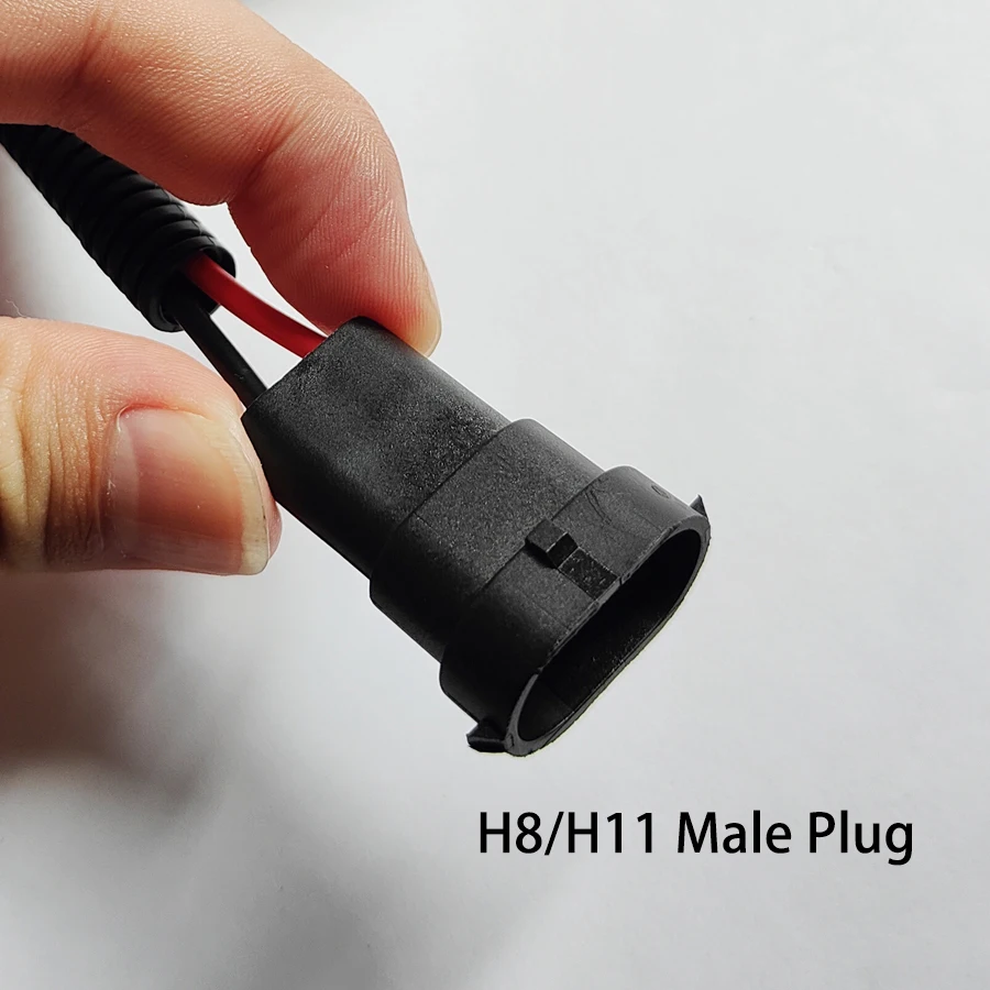 NHAUTP-Fêmea para H7 Fêmea para H8 H11 Masculino Plug Conversão Connector Cable, Car Fog Light Socket Adapter, Cablagem, 2Pcs