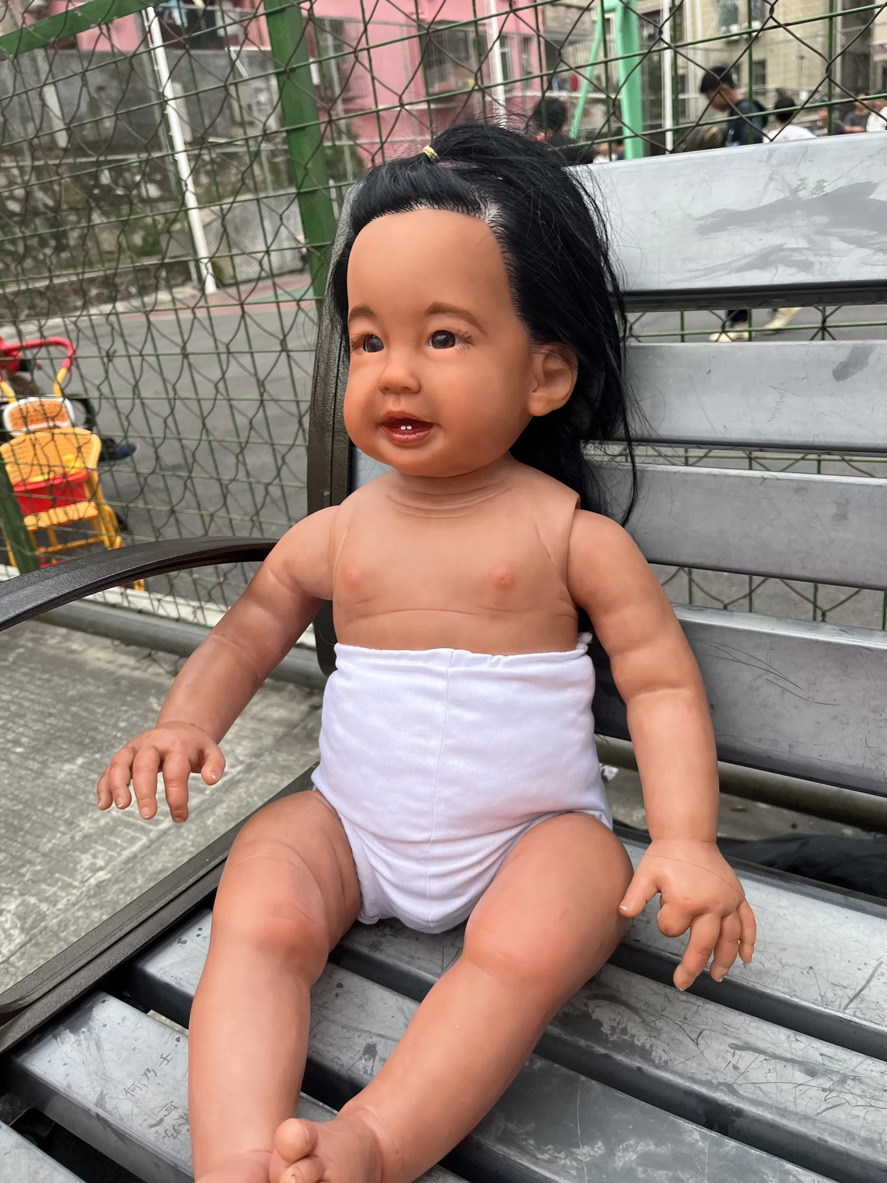 St.Store カスタマイズされた限定供給 28 インチリボーンベビーティーガンアフリカ系アメリカ人の褐色肌塗装キット DIY パーツクリスマスギフト