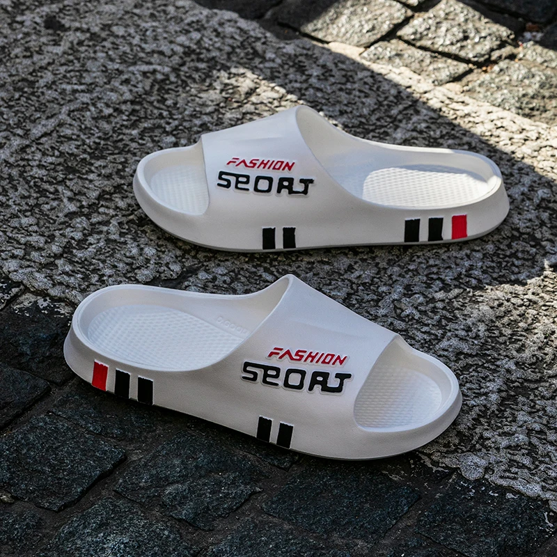 Men\'s Slippers Summer Indoor Bathroom Anti-slip Outdoor Lightweight Good Breathability Comfortable Beach Couple Home Shoes