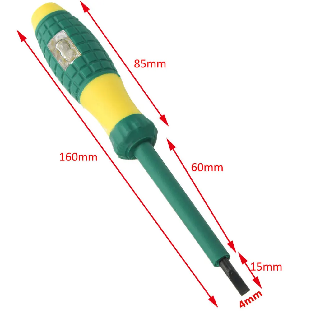 Tester Pen Voltage Indicator 220v Induction Power Detector Pen Slotted Screwdriver Electrician Tool Non-Contact Insulated Tester