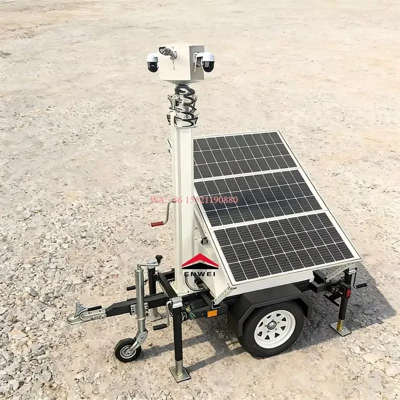 wmwmnu for Small Solar Powered Panel Camera Security Trailers Solar CCTV Trailers for Mining Area Direct Price
