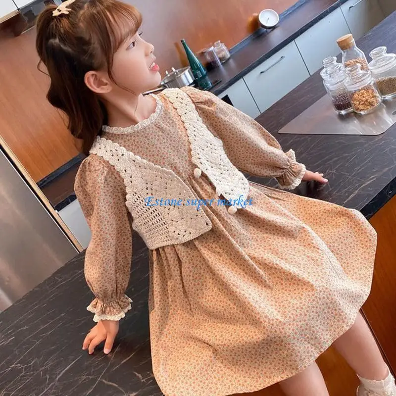 

090B Knitting Waistcoat Sleeveless Shirt Baby Girl Vest Shower Photo Spring Clothing