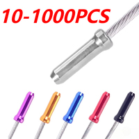 10-1000PCS Bicycle Line Pipe Tail End Caps Brake Line Derailleur Shift Wire End Caps Tips Crimps MTB Bike Brake Cable Cap