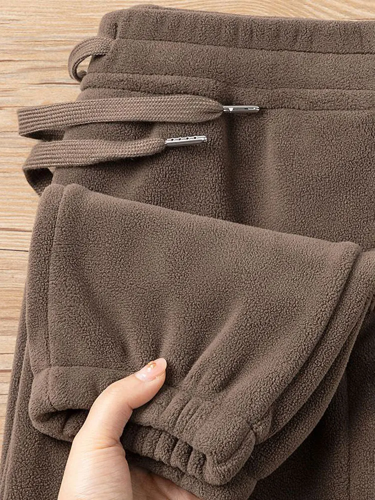 Winter Warm Fleece Jogger Pants Men Thicken Autumn Sport Jogging Sweatpants Outdoor Walking Casual Gary Trousers