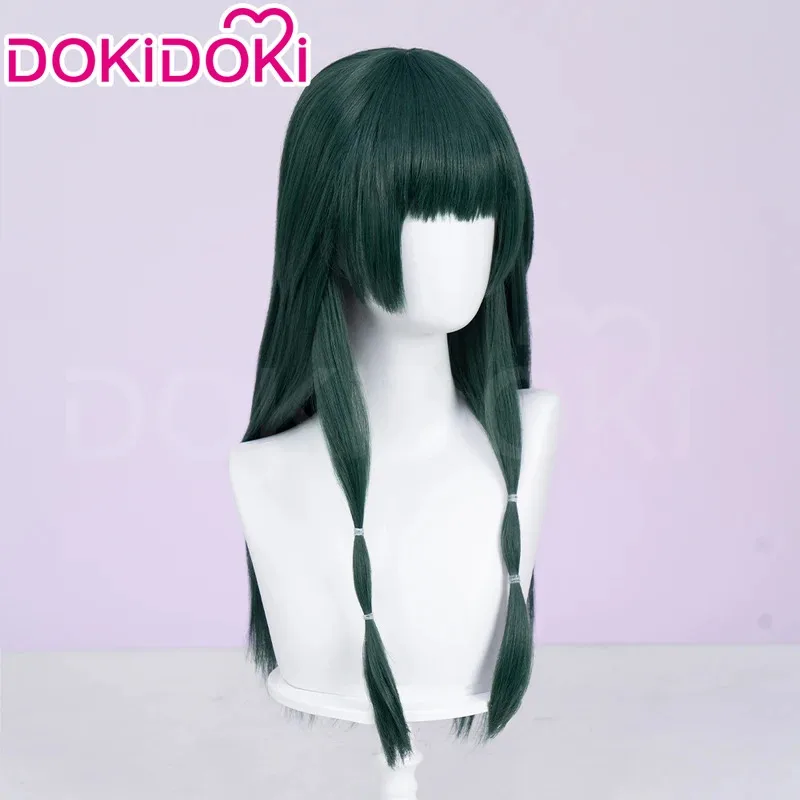 Maomao peruca anime a boticário diários dokidoki feminino 60cm verde enegrecido cabelo longo mao mao sapo peruca cosplay boné grátis