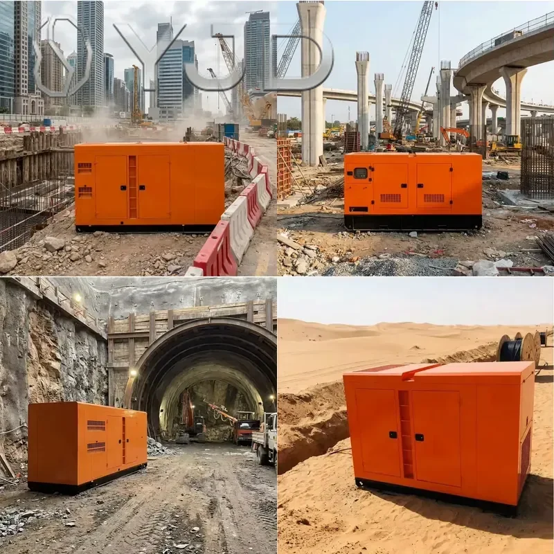 YJD Custom Power Genset 80kw 100kw 200kw 100kva 150kva 200kva 250kva Trailer Mobile Silent Diesel Generator with ATS