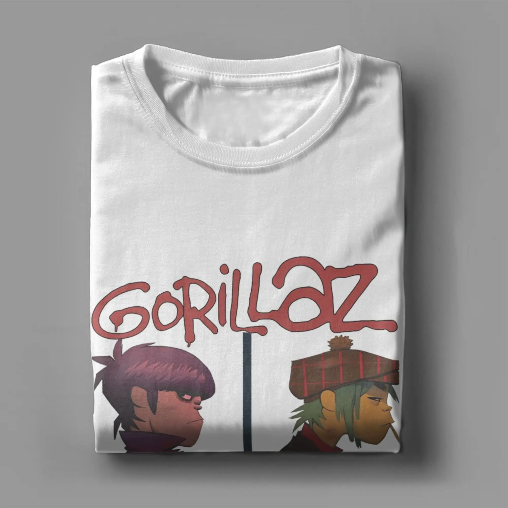 Gorillaz Tee Shirt for Men Women New Arrival T Shirts Virtual Band Cartoon Cotton Clothing