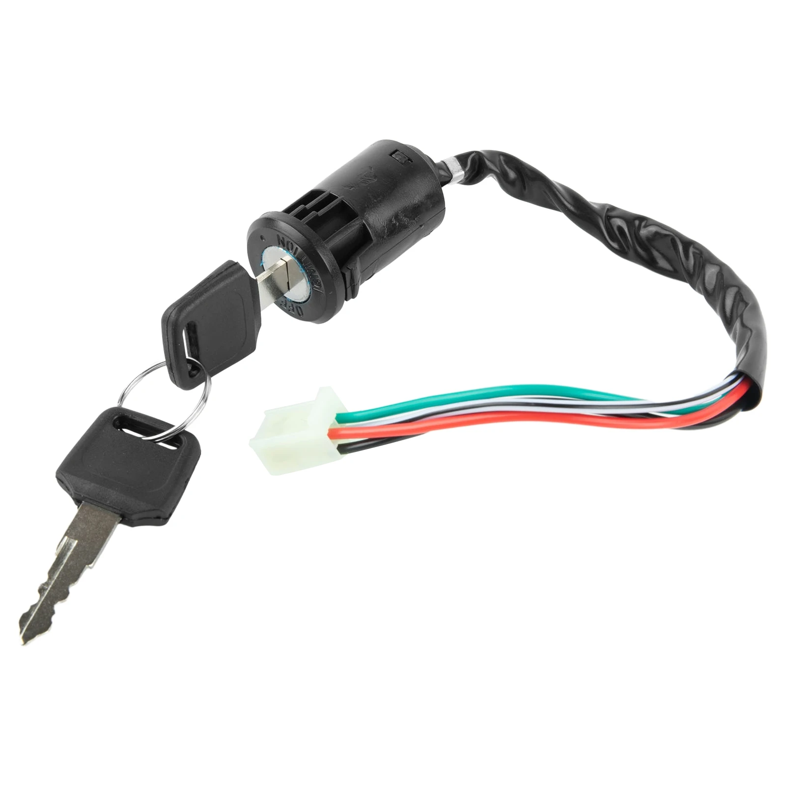 Motorcycle On Off Electrical Switch with 2 Keys and 4 Wire Harness for ATV Quad Dirt Bike Compatible with LT80