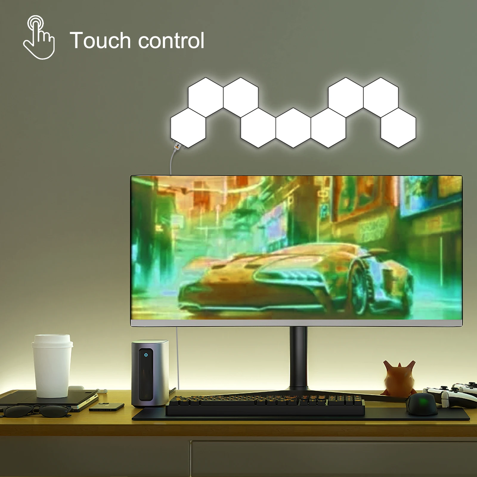 4-9-12-pack-touch-hexagon-led-ambient-light-creative-diy-modular-panels-dimmable-usb-powered-for-game-room-bedroom-home-decor