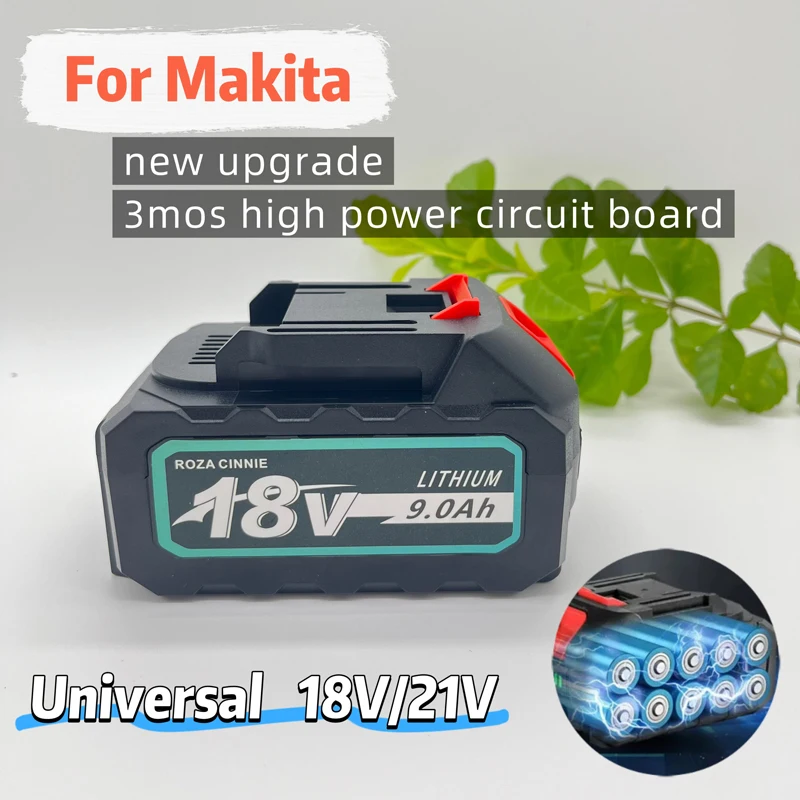 Batería recargable de iones de litio de 18V 5.0Ah-12.0Ah de alta capacidad y larga duración Compatible con Makita BL1840B BL1850B BL1860B
