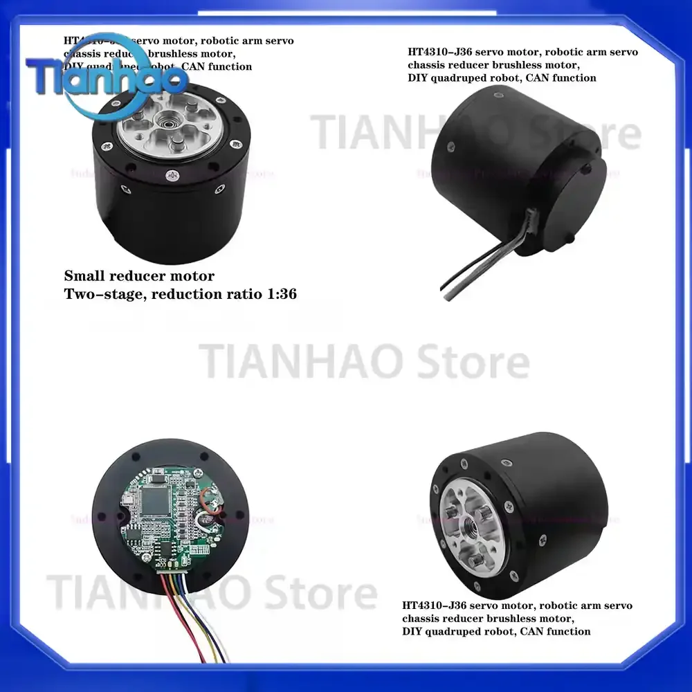 HT4310-J36 Reduction Servo Motor for Robotic Arm Servo Chassis Reducer Brushless Motor for DIY Quadruped Robot with CAN