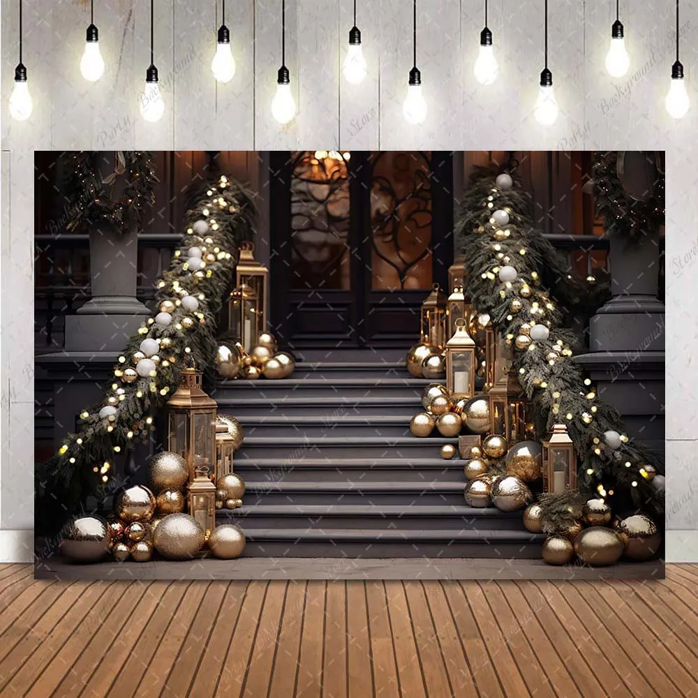 خلفية درج عيد الميلاد للتصوير الفوتوغرافي كريس ديكور الدرج تراكب للصور التقطت الصور خلفية الأطفال الصغار