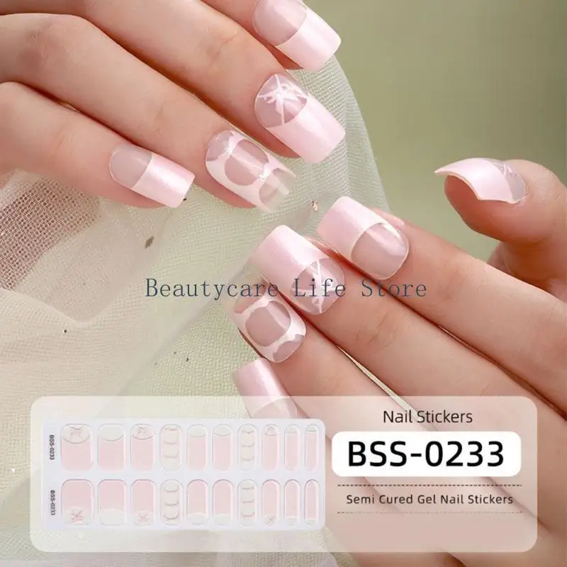 

652C Convenient Gel Art Stickers UV/LED Lamp Required Cured Strips Suitable for Home Office and Travel Use