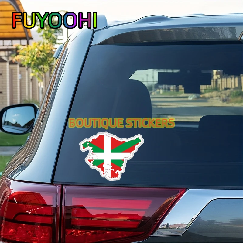 FUYOOHI Beautiful Creative Car Sticker Pais Vasco Pays Basque Flag Accessories Waterproof Cover Sunscreen Vinyl Decal