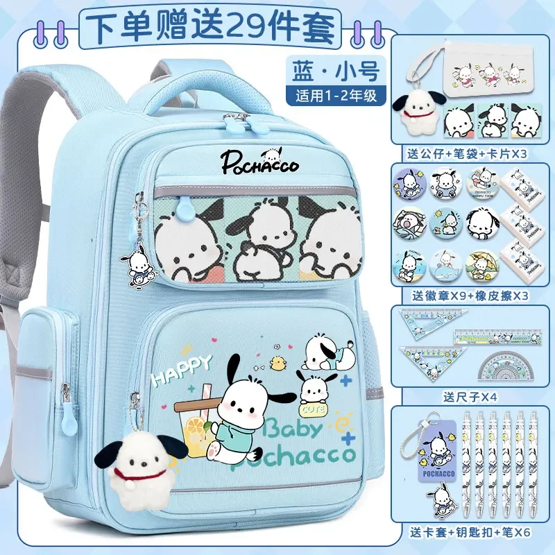 Sanrio mochila escolar impermeable para estudiantes, mochila bonita, impermeable, resistente a las manchas, informal y ligera, hombrera