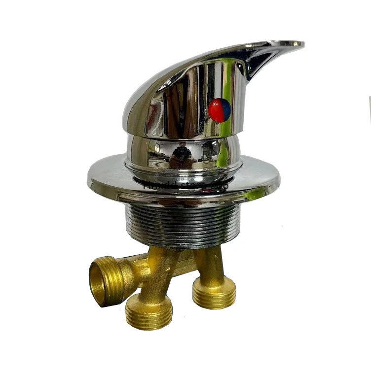 Foot bath accessories tee faucet colorful light hardware accessories hot and cold water valve switch