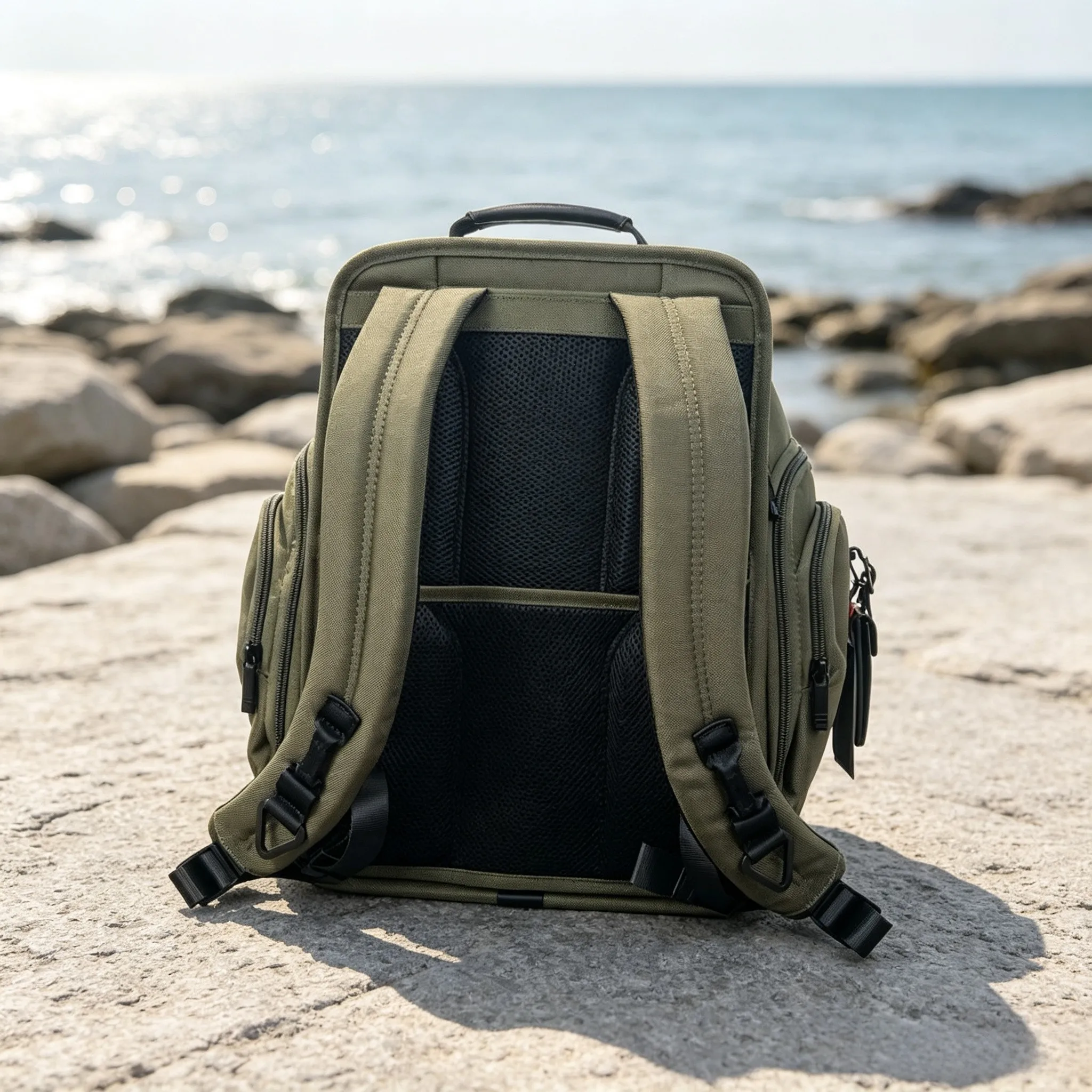 Men Minimal Fashion Ballistic Nylon Backpack 2026 New Version Spacious Travel Laptop Bag view 5
