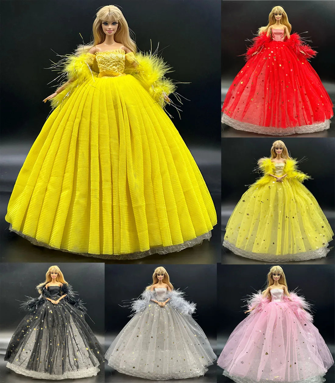 1 Set Puppenzubehör Prinzessin Kleid + Schuhe für 11,5 Zoll 30 cm Puppen Kinder oder Geburtstagsgeschenk