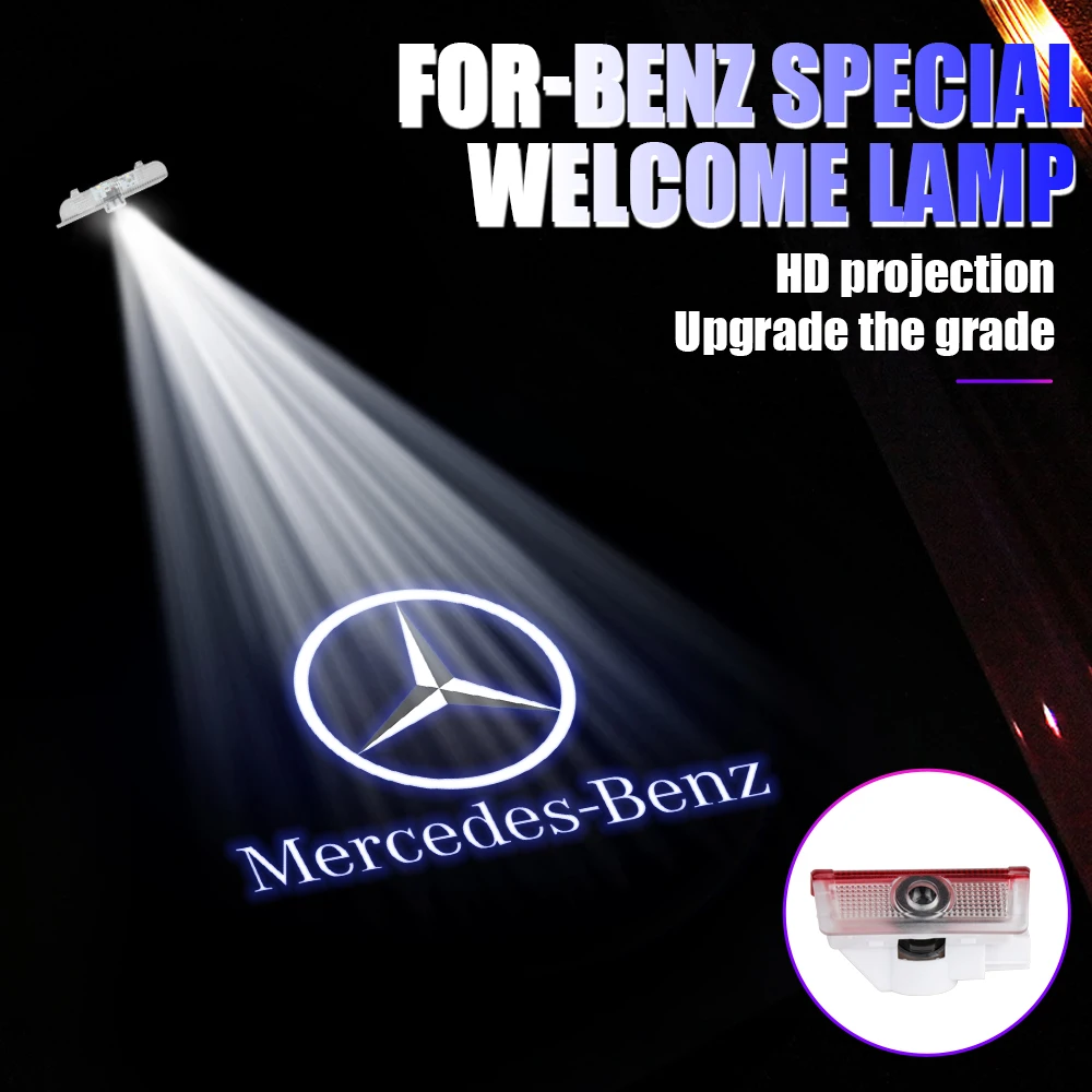 HD Car Door Welcome Light Led Projector Lamp For Mercedes Benz  A/B/C/E/S Class GLE GLC W253 GLS W166 W212 W213 W176 GLA W156