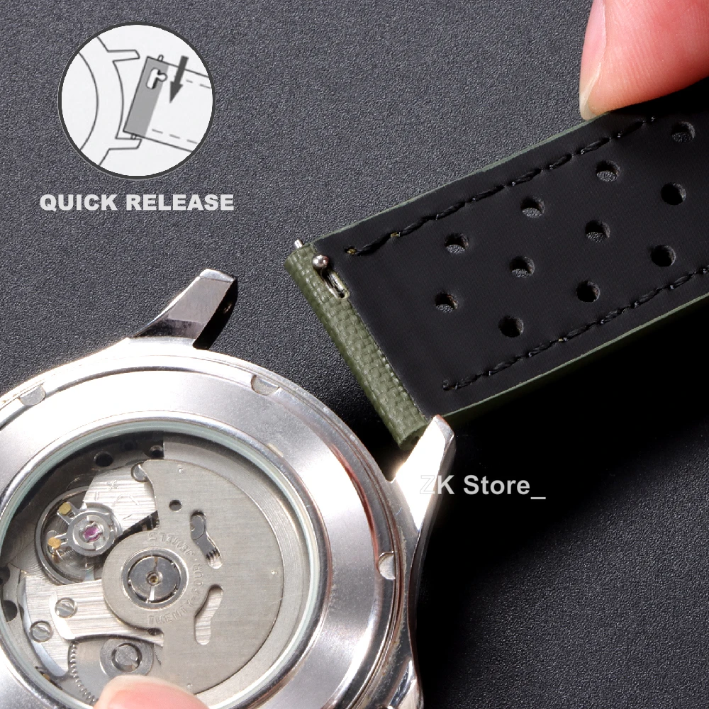 New Nylon Sailcloth Strap Sport Fabric 18mm 20mm 22mm Watch Band Quick Release Replacement Bracelet for Men Women Wristband Belt