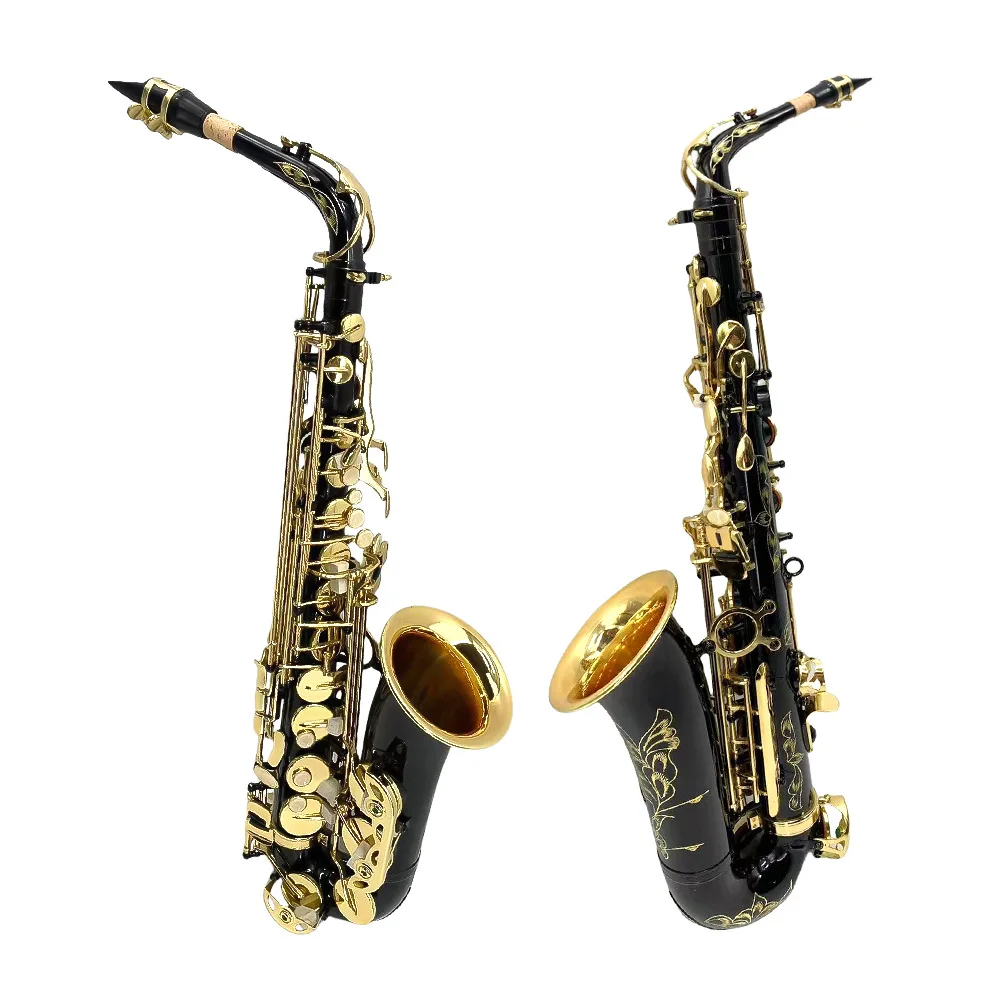 

STLF Black inlaid gold-plated original electronic keyboard saxophone to take entrance exams for students to perform