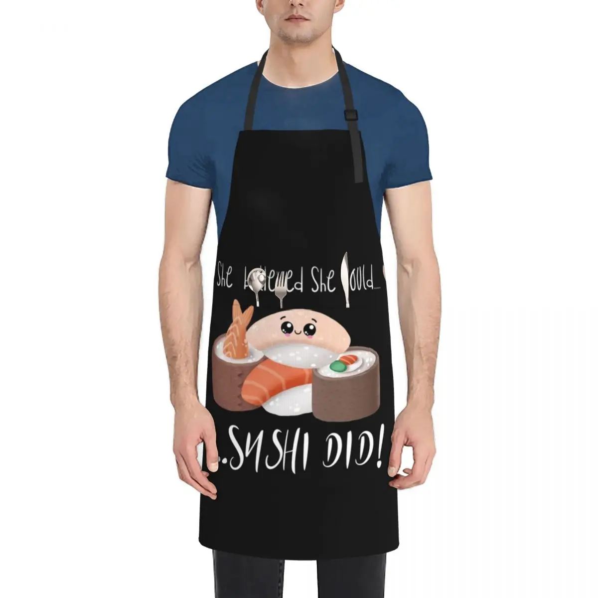 Sushi Pun: She Believed She Could Sushi Did - Funny Sushi Gift Apron Nursing Women's Home Clothes women's kitchens Apron