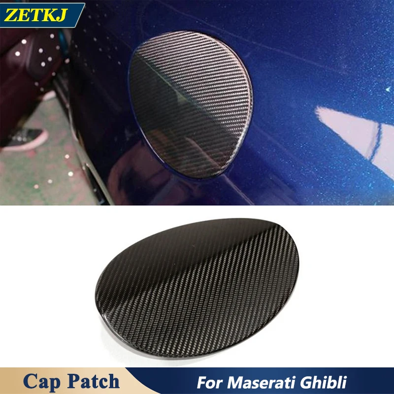 

Real Carbon Fiber Fuel Tank Cover Cap Patch Car Sticker For Maserati Ghibli