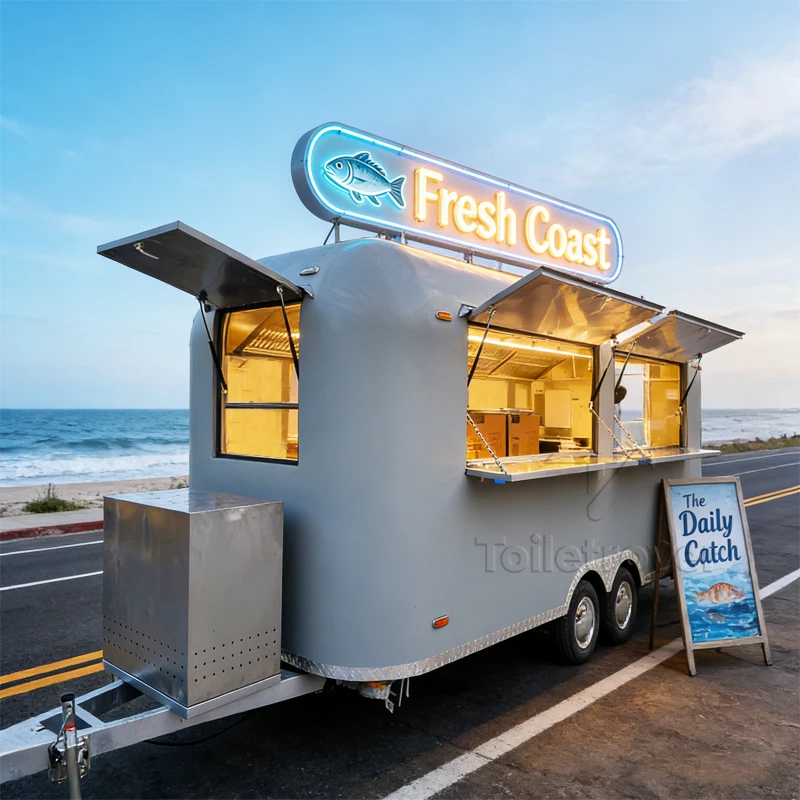 

Outdoor Commercial Food Cart Hot Dog Churros Burger Doner Kebab Pizza Truck Food Argentina Food Trailer with Full Kitchen