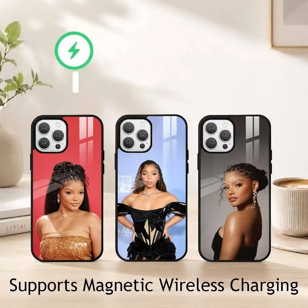 H-Halle Bailey gift Phone Case For iPhone18,17,16,15,14,13,12,11 Plus,Pro Supports Magnetic Wireless Charging