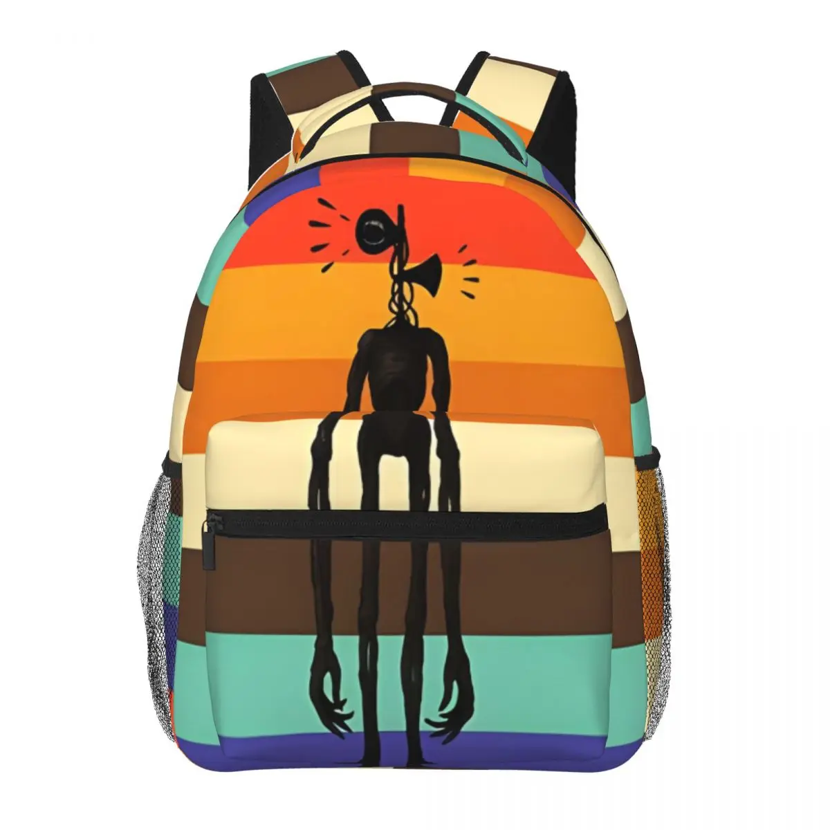 

Siren Head Vintage Stripes Backpack Backpack for Men Women Fashion High School Hiking Travel Daypack College Shoulder Bag 16in